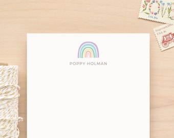 DAYDREAM Kids Personalized Notepad - Rainbow Custom Stationary For Kids Girls Women Her