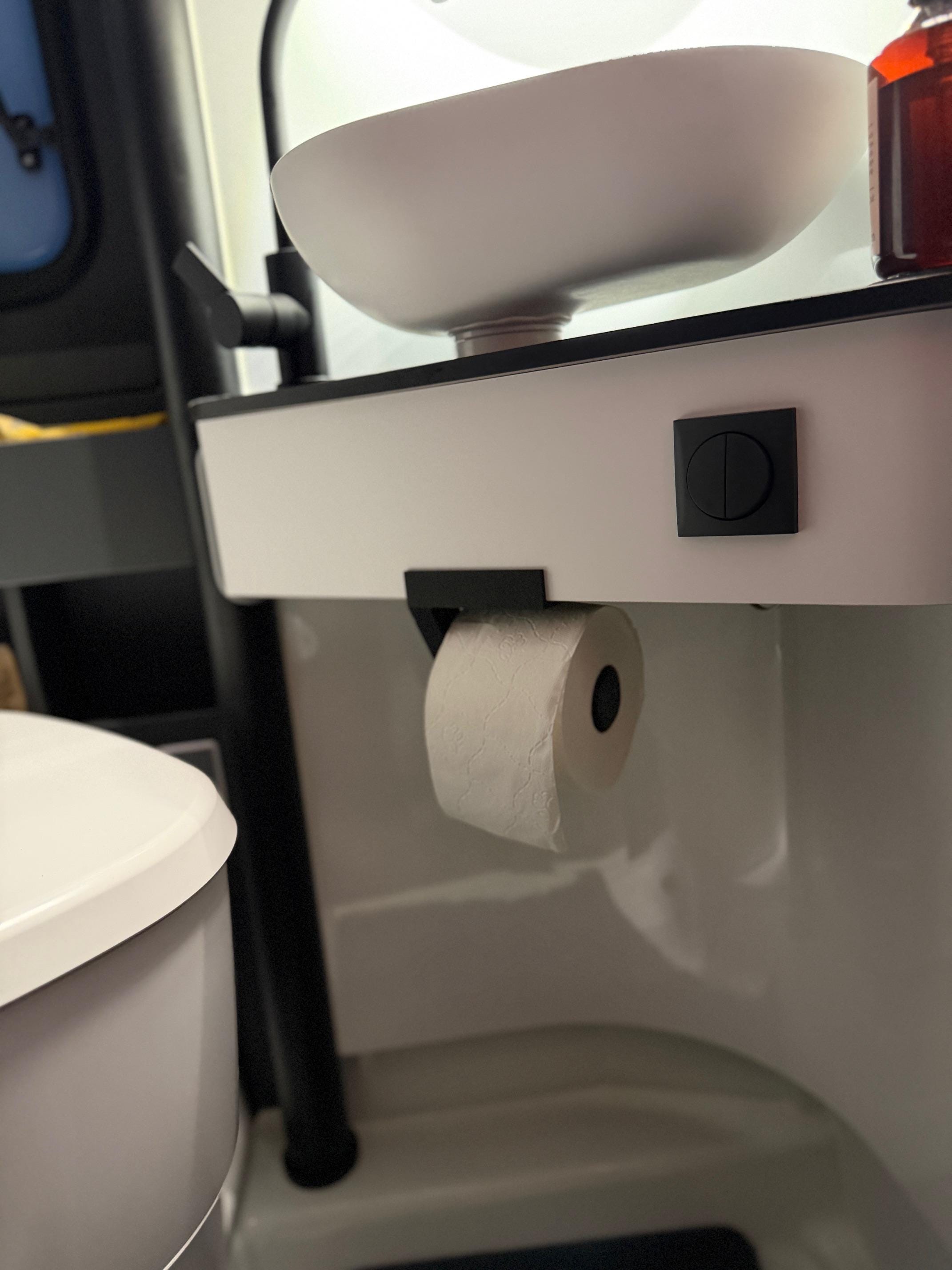 Porta Carta Igienica A Formica In Polipropilene – Nero Opaco, Design Divertente, Da Parete Per Bagno, Cucina O Camper, Resistente All'Umidità