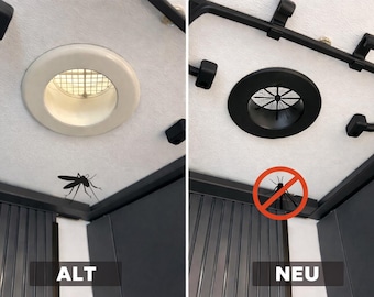 Bathroom ventilation update for Adria Twin 2025 – including insect screen for motorhomes & campers – Black vent cover