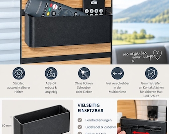 HYMER Storage Box for Multifunctional Rail | Organizer & Remote Control Holder | ML-T 570 / 580 CrossOver