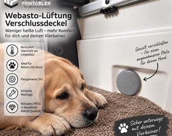 Cover for Webasto ventilation in the motorhome – protects against heat, ideal for campers with dogs.
