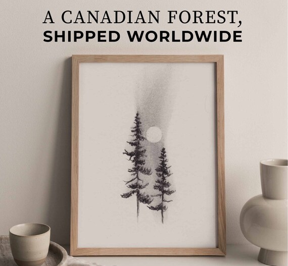 Charcoal Drawing Charcoal Wall Art Prints Printed and Etsy