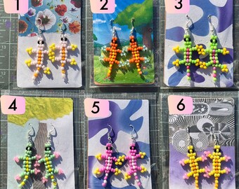 Handmade 90's Inspired Lizard Earrings