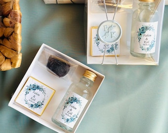 Personelized Zam Zam Bottles & Chocalate Set, Muslim Wedding Favors, Nikkah Favors, Umrah Hajj Gifts, Islamic Gift Set, Islamic Party Favors