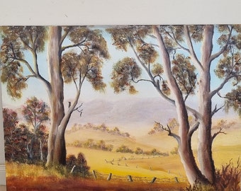 Hand painted Australian landscape art