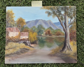 Hand painted Australian landscape art