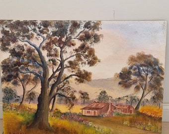 Hand painted Australian landscape art