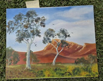 Hand painted Australian landscape art