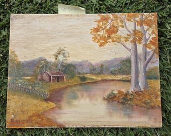 Hand painted Australian landscape art