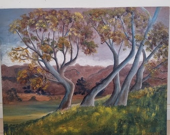 Hand painted Australian landscape art