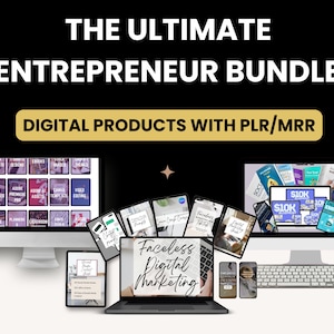 PLR MRR ultimatives digitales Produktpaket | Master Weiterverkaufs-Rechte bündeln | Mit Eigenmarkenrechten | Passives Einkommen Verdienen Geld Online