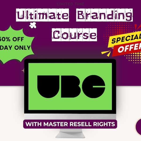 50% OFF UBC Ultimate Branding Course w/ Master Resell Rights Digital Marketing Passive Income Online Course In English/French/Spanish/German