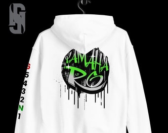 Moletom com capuz Yamaha R6 Graphic, estampa de motocicleta superesportiva nas costas