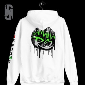 Yamaha R6 Unisex Graphic Motorcycle Hoodie. Streetwear Hoodie. Back Print Hoodie. Motorcycle Lover. Aesthetic Motorcycle Hoodie. MOTOGP.