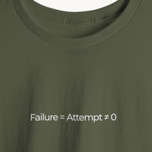 Camiseta "El fracaso no es un cero" / Camiseta minimalista con cita motivacional / PIENSA PROFUNDAMENTE