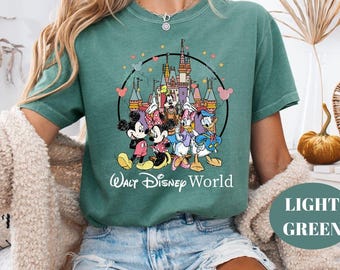 Retro Disneyworld Comfort Colors Shirt, Mickey and Friends Tee