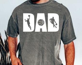 Comfort Colors® Basketball Dad Shirt, Basketball Lover TShirt, Basketball Shirt Men, Fathers Day Gift, Dad Birthday Gift, Basketball T-Shirt