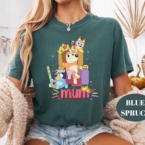 Bluey Bingo Mum Shirt, Comfort Colors® Shirt, Gift for Friend Mom, Gift for Mothers Day and Birthday T-Shirt