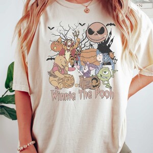 Winnie The Pooh Halloween Shirt, Retro Pooh Ghost Halloween Shirt, Spooky Season Shirt, Pooh Shirt, Cute Fall Shirt, Halloween Women&#39;s Shirt