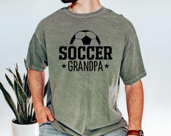 Soccer Grandpa Comfort Colors® T-Shirt & Sweatshirt – Perfect Gift for Soccer-Loving Grandpas – Unique Design for Family Soccer Fans