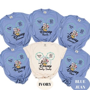 Comfort Colors Disney Family Trip Shirt 2025, Custom Mickey Minnie Tee Shirt, Friends Vacation Matching T-Shirt, Personalized Disney Tee
