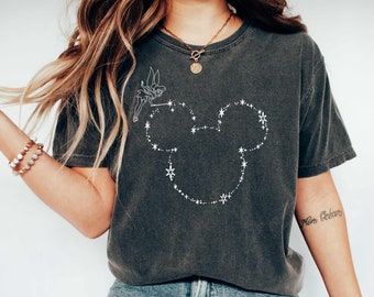 Comfort Colors® Disney Shirt for Women, Disney Family Shirt, Disney Ear Shirt, Disney Mickey Silhouette Shirt, Disney Glitter Minnie Shirt