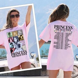 Princess Eras Tour Comfort Colors® Shirt, Disney Princess Tour Tee, Disney Princess Characters Shirt, Disney Girl Trip Shirt, Disneyland Tee