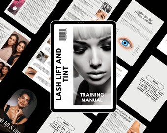 Lash Lift & Tint Training Manual | Editable Lash Course Guide | Lash Instructor PDF | Eyelash Certification eBook