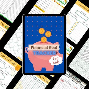 Kids Financial Goal Tracker | Chore Chart & Savings Log Printable | Budgeting Planner for Kids | Instant Download PDF