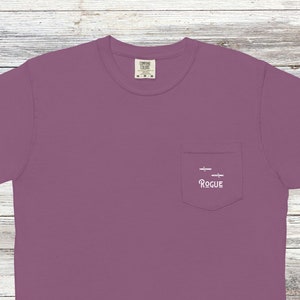Rogue Class Pocket T-Shirt, D&D Shirt, Dungeons and Dragons, Comfort Colors, DnD Gift, TTRPG Tee, Men Women Unisex Shirt, Campaign Gear