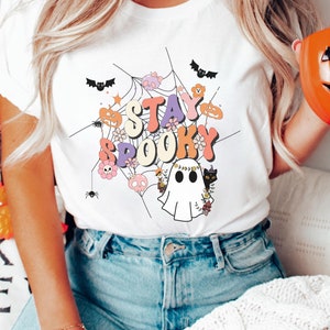 Stay Spooky Shirt, Retro Halloween T-shirt, Vintage Ghost Halloween Shirt, Retro Fall Shirt, Fall Shirt, Halloween Shirt, Spooky Season Tee