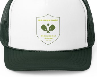 Bainbridge Pickleball Trucker Hat - pickelball cap - pnw pickleball hat - Pacific Northwest adjustable hat - Pacific Northwest hat