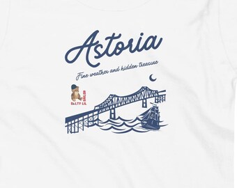 Astoria Toddler + Kids Tee - Unisex Short Sleeve Tshirt - Oregon Coast shirt - Beach - Kids PNW Shirt - Retro Oregon - Sail Tee - Surf Shirt