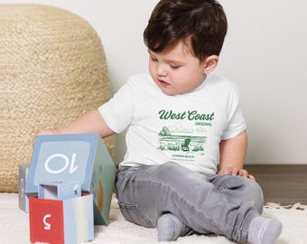 Cannon Beach Toddler + Kids Short Sleeve Tee - Oregon Coast shirt - Beach - Kids PNW Shirt - Retro Oregon - Sail Tee - Surf Shirt - Salty