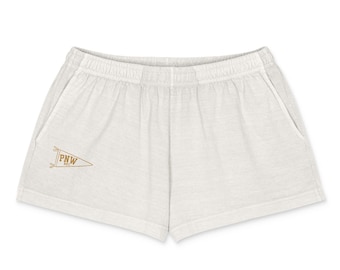 PNW Rec Damen-Shorts – Trainingsshorts im Vintage-Stil – Stückgefärbt – Perfekt für Fans des pazifischen Nordwestens – Weihnachtsgeschenk für Portlander und Seattler