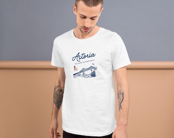 Astoria Adult Tee - Unisex Short Sleeve Tshirt - Oregon Coast shirt - Beach - Adult PNW Shirt - Retro Oregon - Sail Tee - Surf Shirt