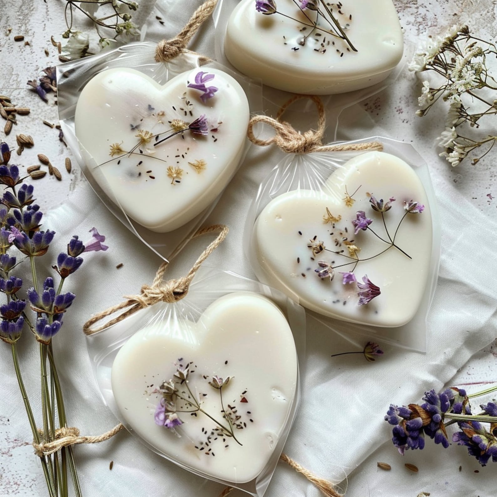 Soy Wax Sachets: Elegant Floral Air Fresheners for Wedding Favors and ...