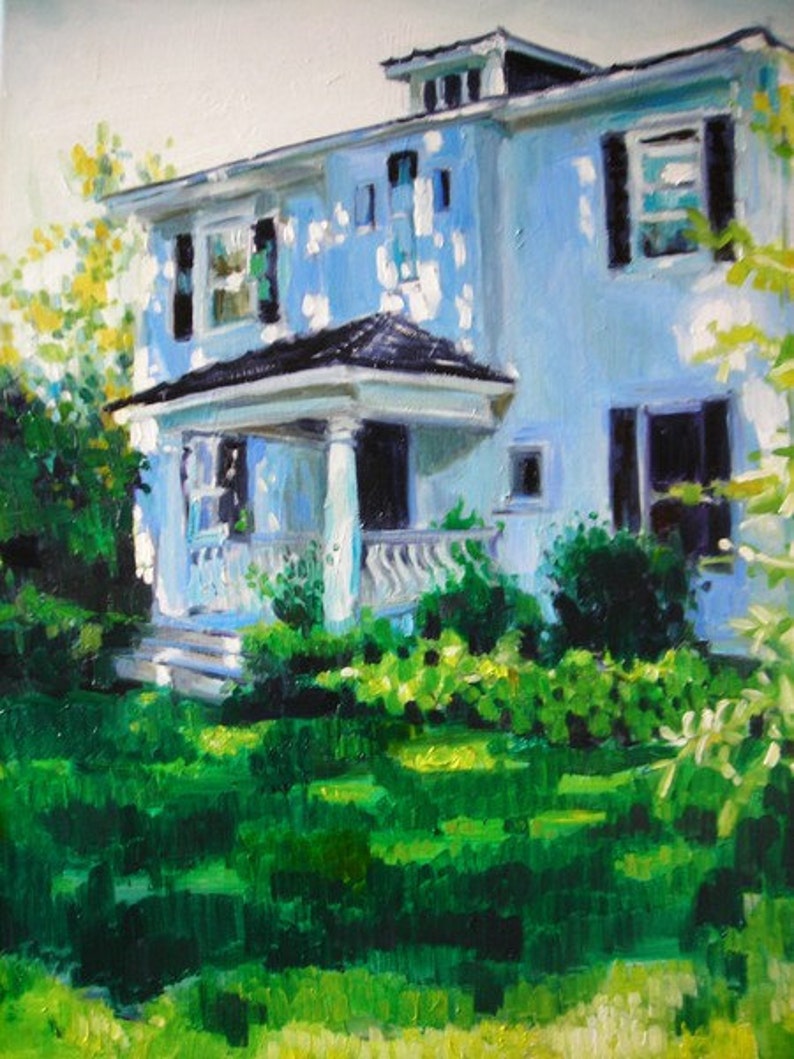 Custom Home Portrait, 14 x 18 oil painting image 1