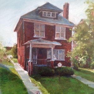 Custom Home Portrait, 14 x 18 oil painting image 5