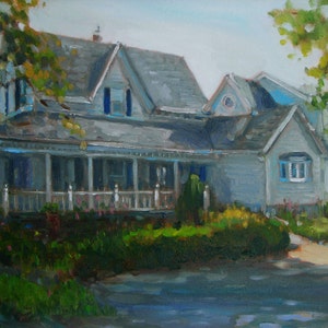 Custom Home Portrait, 14 x 18 oil painting image 3