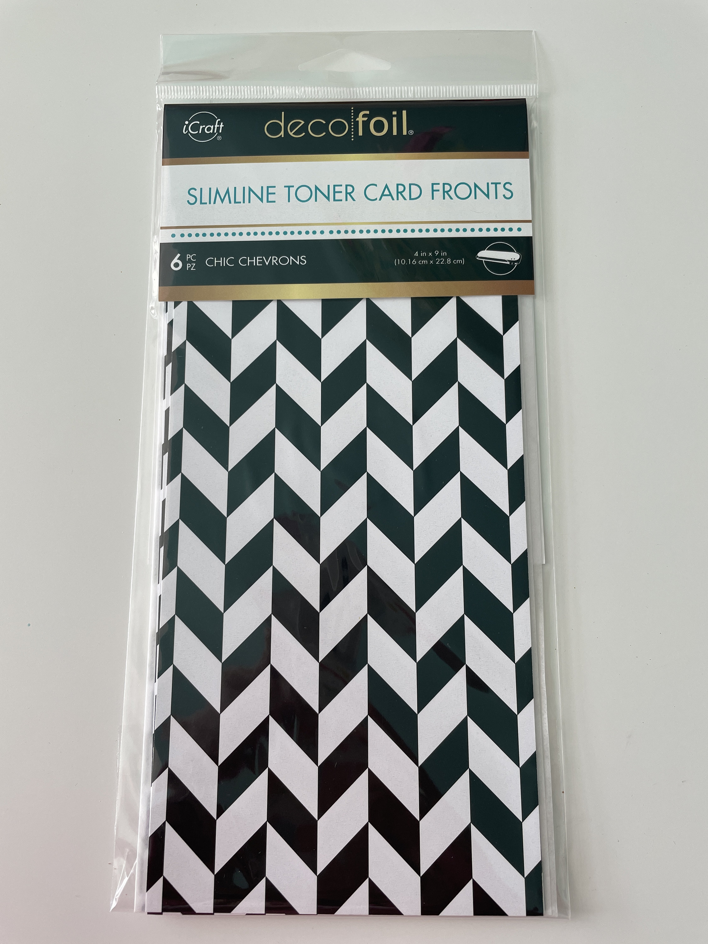 Therm O Web Deco foil -  Chic Chevrons Slimline Toner Card Fronts for Foiling