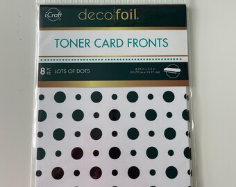 Therm O Web Deco foil -  Lots of Dots Toner Card Fronts for Foiling