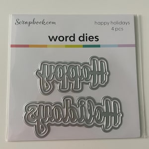 Scrapbook.com - Happy Holidays 4-delige metalen woordstansset kerstvakantie