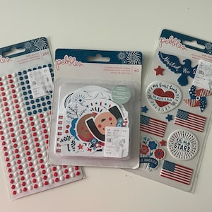 Galets - Drapeau patriotique du pays que j'aime Feux d'artifice du 4 juillet Découpes et autocollants gonflés