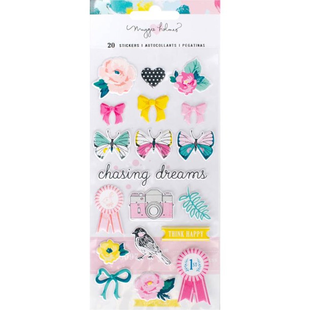 Maggie Holmes Chasing Dreams Puffy Accent Decorative Stickers - Etsy