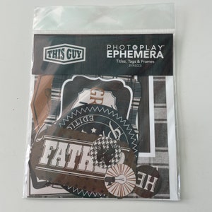 Jeu de photos éphémères - This Guy 29 titres, étiquettes et cadres Papier cartonné Formes Beau papa