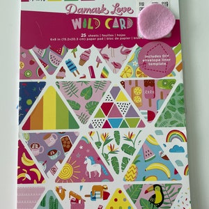 American Crafts - Damask Love Wild Card Tropisch 6 mal 8 25 Blatt Papier Pad Sammelalbum