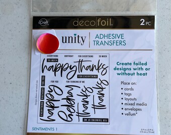 Unity Stamp Co. -  Adhesive Transfers for Foiling