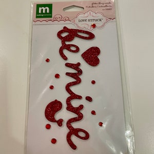 Memories maken - 15 stuks glitter bling woorden - Love Struck Be Mine zelfklevende stickers Valentijnsdag