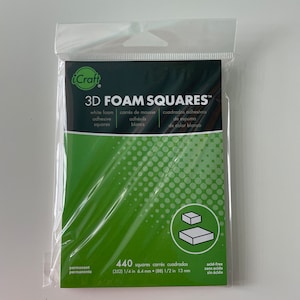 iCraft 3D Foam Squares Pack, 440 stuks (wit)